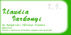 klaudia varkonyi business card